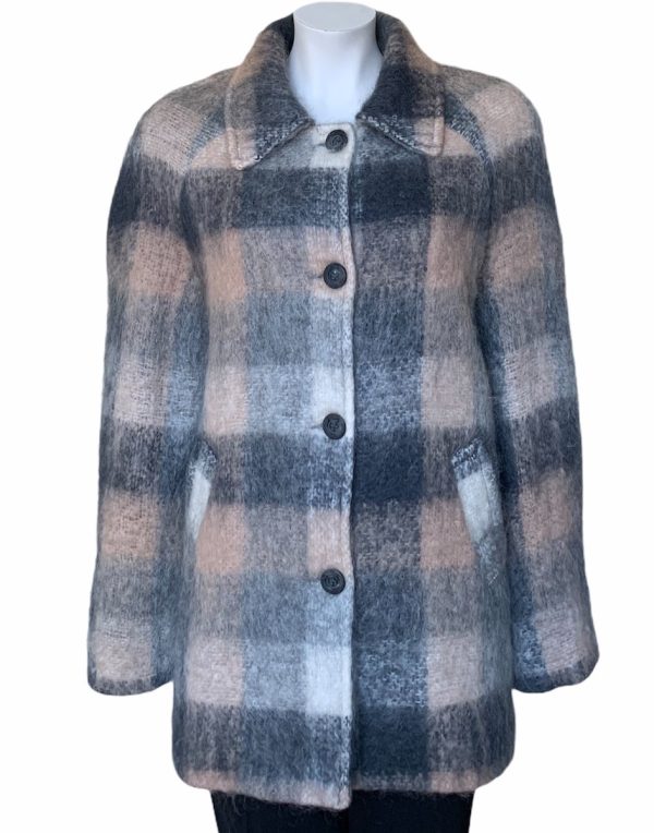 Donegal Design Grey/Beige Mohair Coat|Mohair Coats|Irish Handcrafts 1