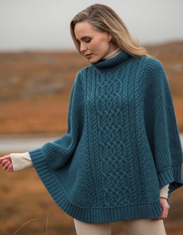 Aran Knit Poncho|Irish Knitwear Ponchos & Capes|Irish Handcrafts 1