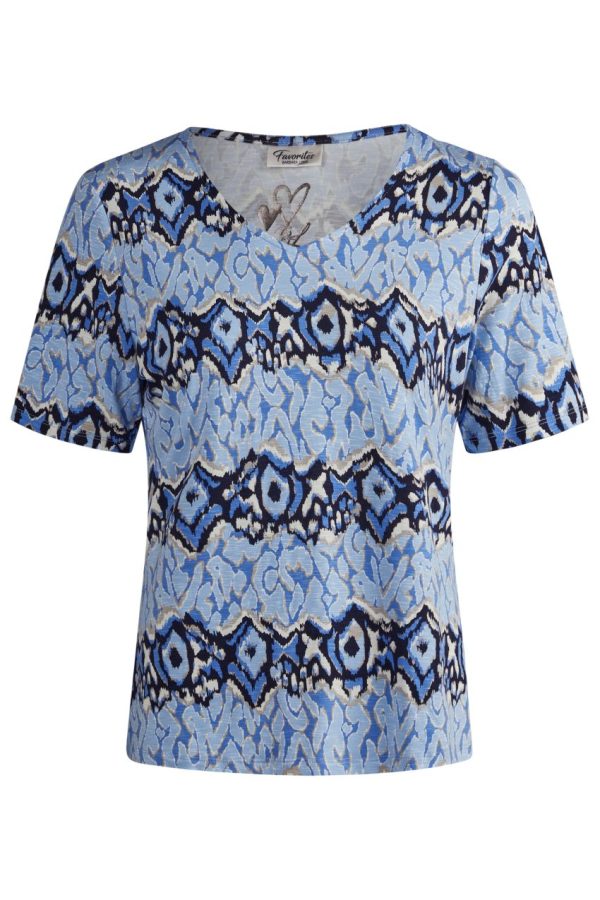 Barbara Lebek V-Neck Print Top